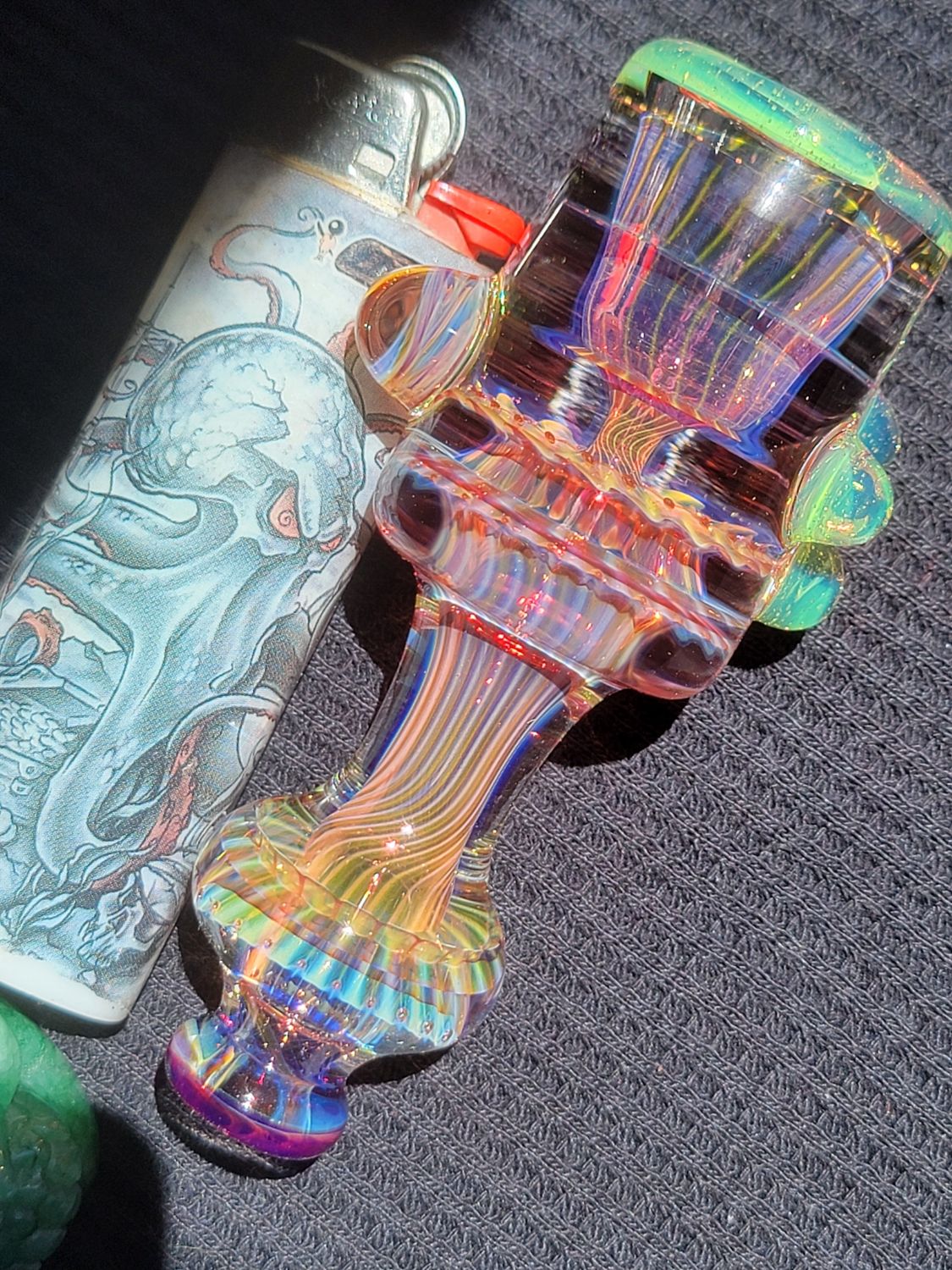 Heady Chillum Handmade  Collectible Glass Art Tobacco Pipe