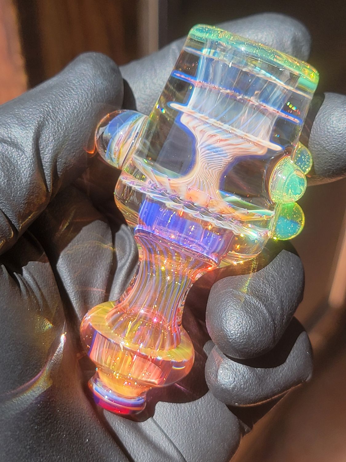 Heady Chillum Handmade  Collectible Glass Art Tobacco Pipe
