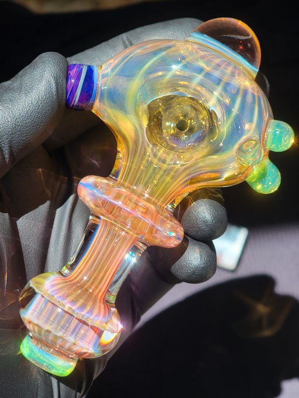 Heady Fumed  Collectible Glass Art Tobacco Pipe