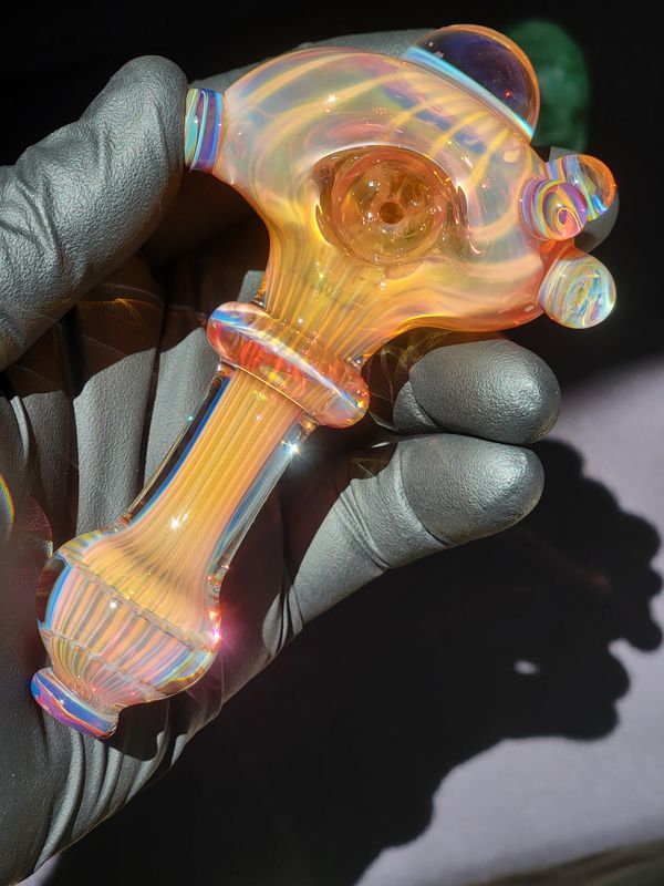 Heady Fumed  Collectible Glass Art Tobacco Pipe