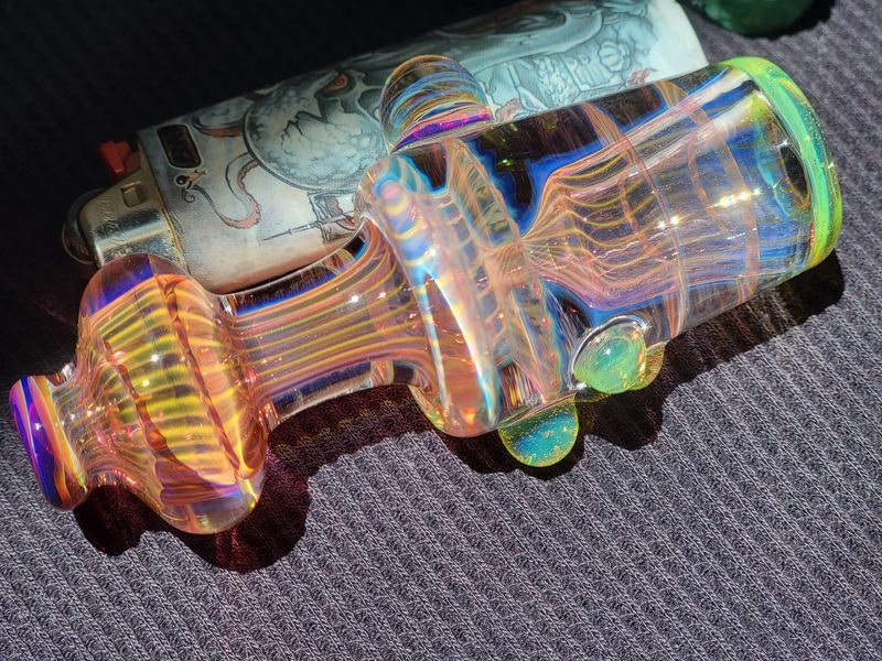 Heady Chillum Handmade  Collectible Glass Art Tobacco Pipe