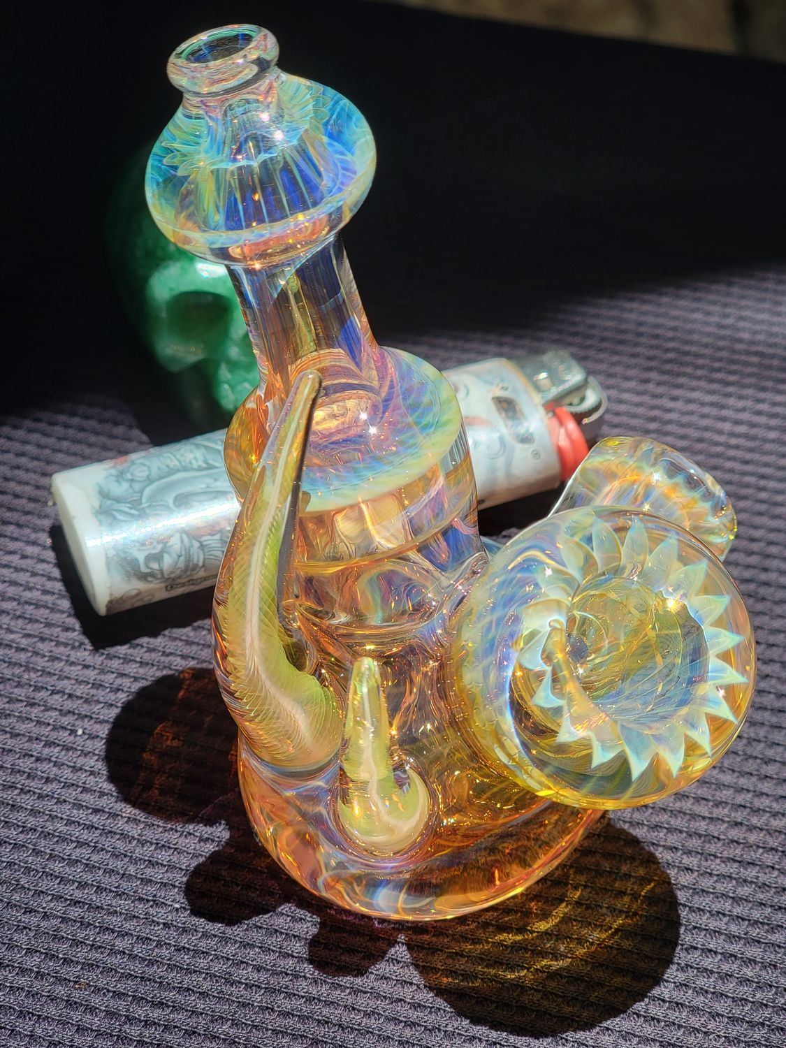 Heady Fumed  Collectible Glass Art Tobacco Pipe