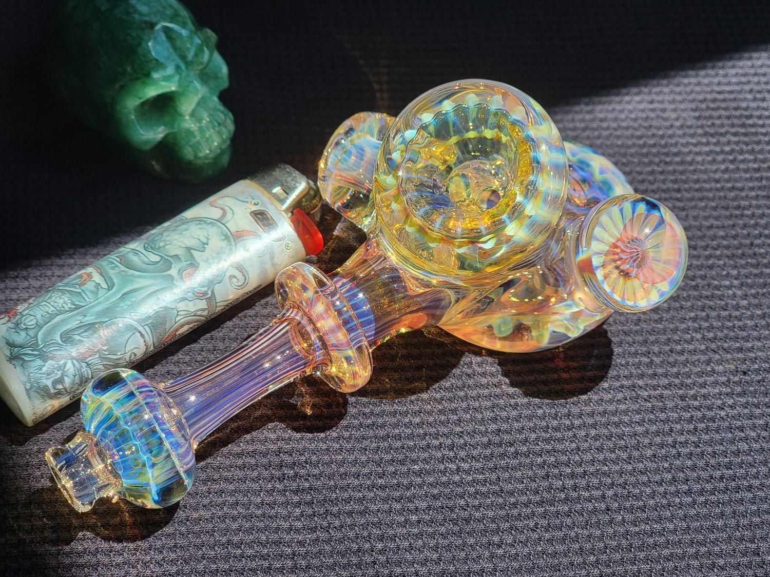 Handmade Collectible Art Glass Tobacco Pipe