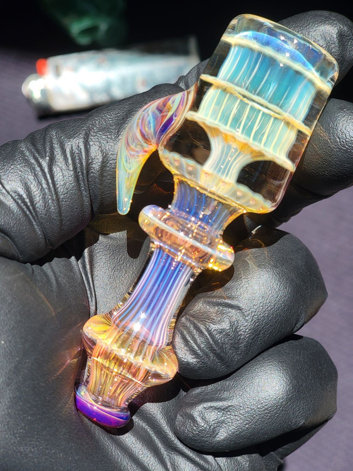 Heady Chillum Handmade  Collectible Glass Art Tobacco Pipe