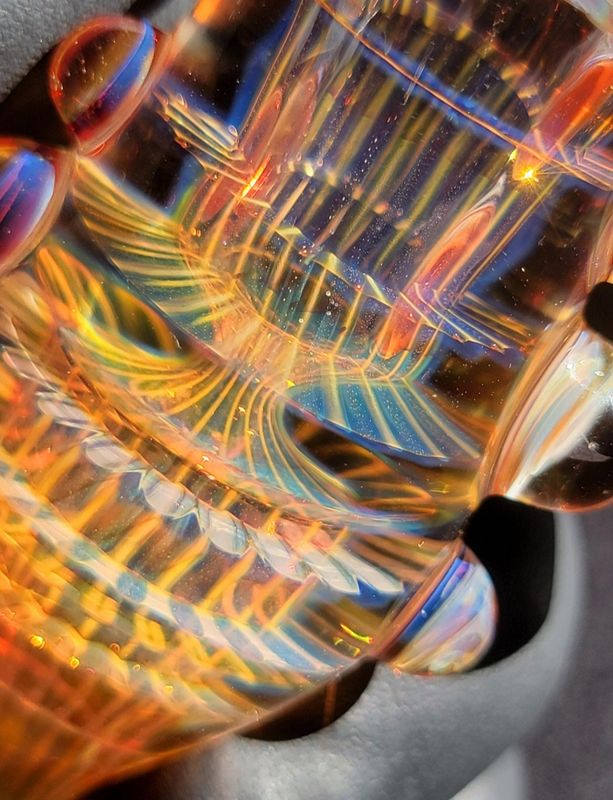 Fatty Chillum Handmade  Collectible Glass Art Tobacco Pipe