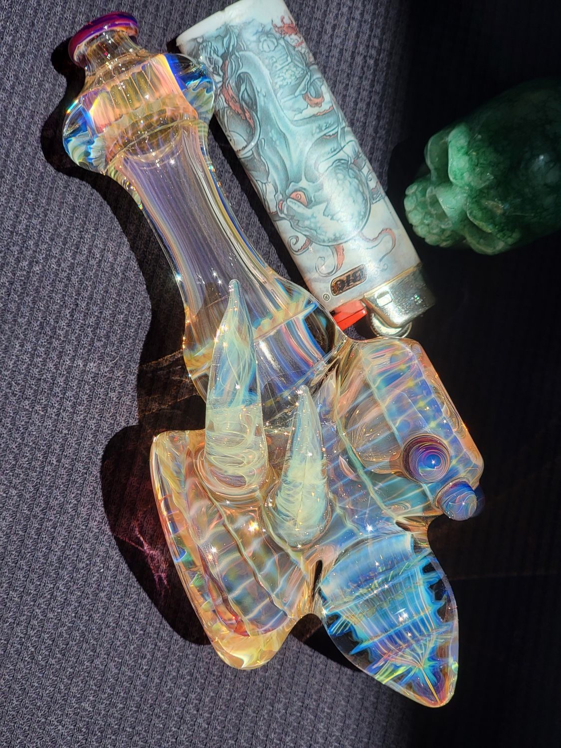 Hammer Pipe Collectible Art Glass Tobacco Pipe