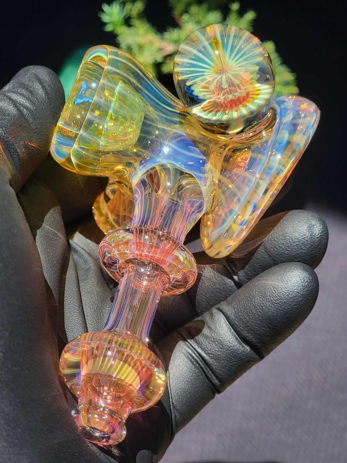 Hammer Pipe Collectible Art Glass Tobacco Pipe