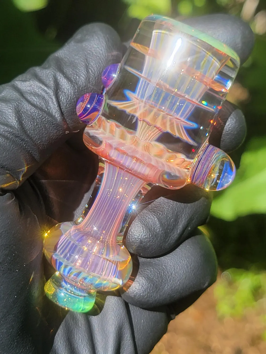 Heady Chillum Handmade  Collectible Glass Art Tobacco Pipe