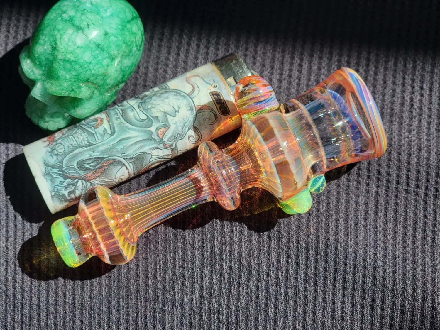 Heady Chillum Handmade  Collectible Glass Art Tobacco Pipe