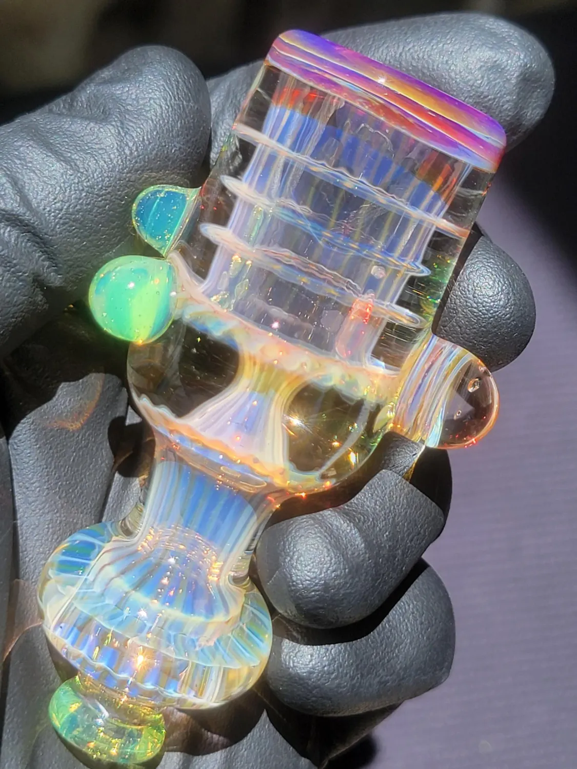 Heady Chillum Handmade  Collectible Glass Art Tobacco Pipe
