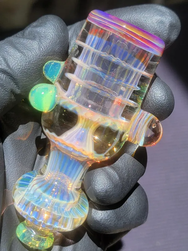 Heady Chillum Handmade  Collectible Glass Art Tobacco Pipe