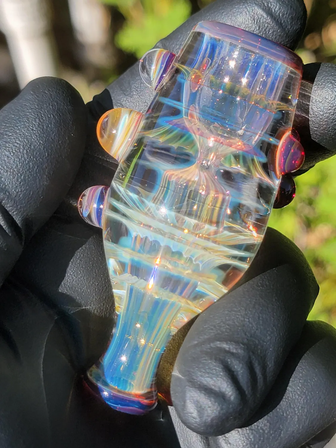 Heady Chillum Handmade  Collectible Glass Art Tobacco Pipe