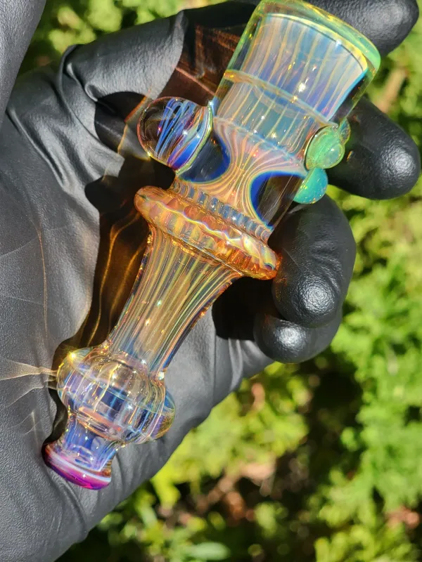 Heady 4.22&quot; Chillum Handmade Collectible Glass Art Tobacco Pipe