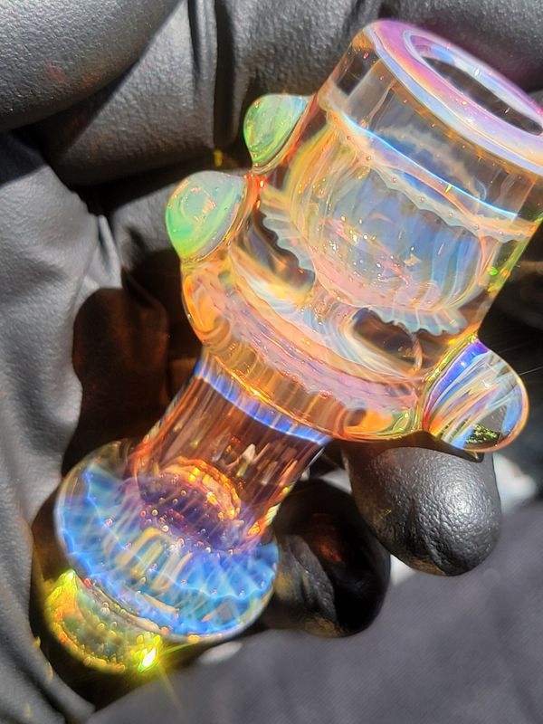 Heady 3.22&quot; Chillum Handmade  Collectible Glass Art Tobacco Pipe