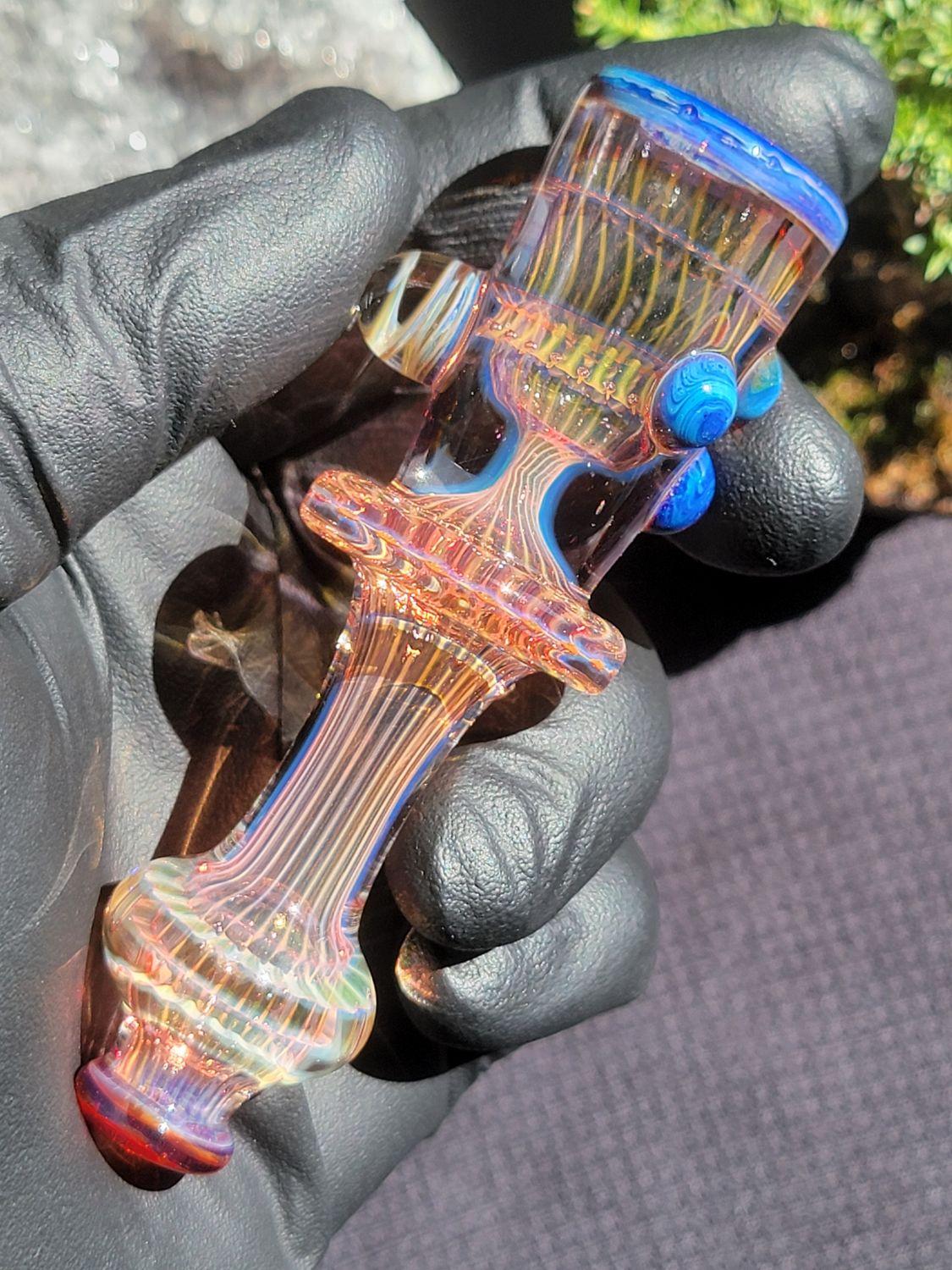 Heady 3.80&quot; Chillum Handmade Collectible Glass Art Tobacco Pipe