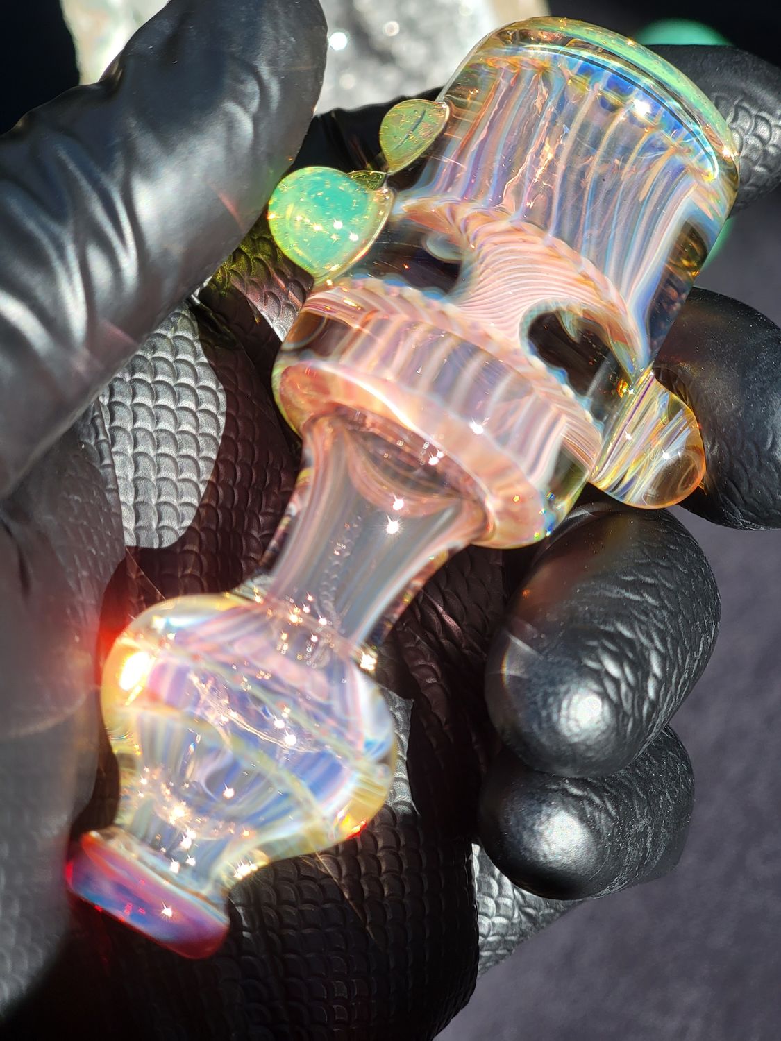 Heady 3.57&quot; Chillum Handmade  Collectible Glass Art Tobacco Pipe