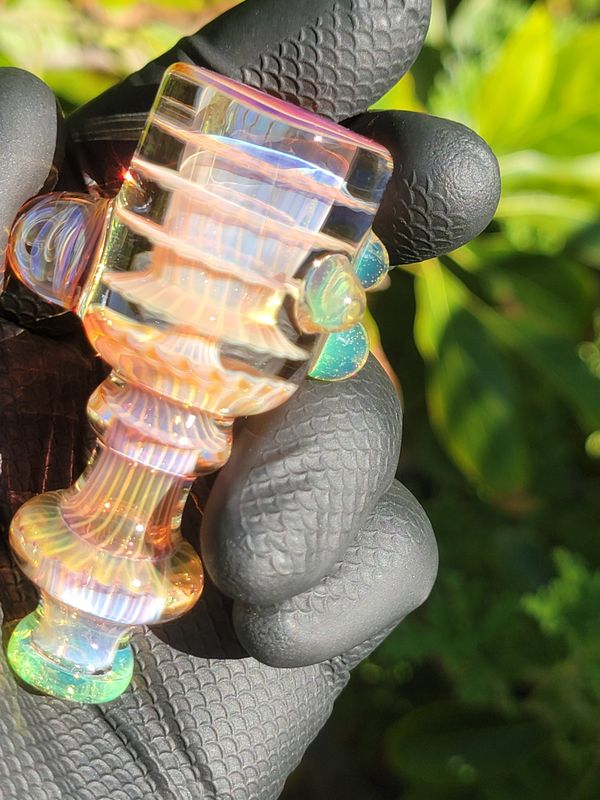 Heady 3.10&quot; Chillum Handmade  Collectible Glass Art Tobacco Pipe