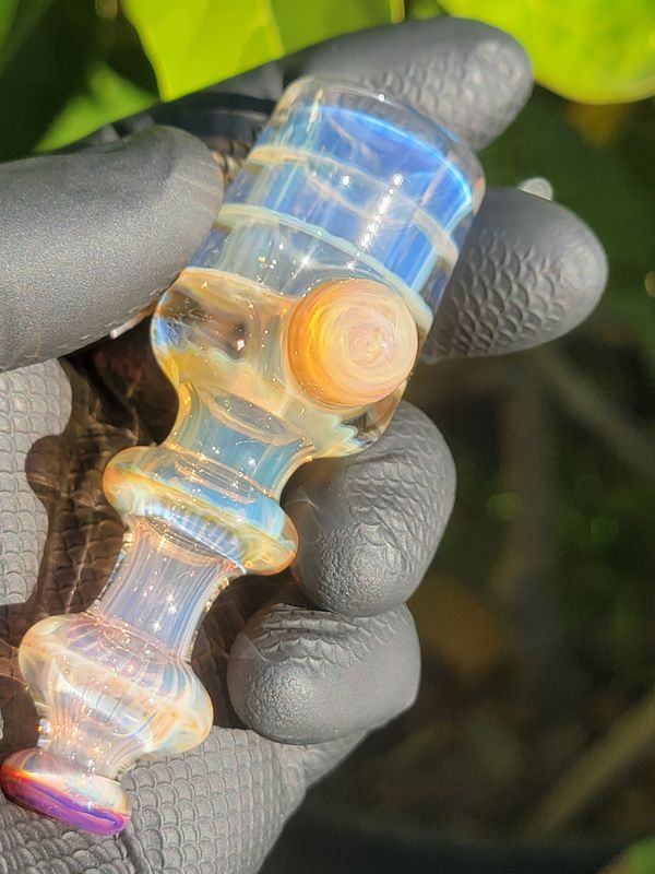 Heady 3.38&quot; Chillum Handmade  Collectible Glass Art Tobacco Pipe