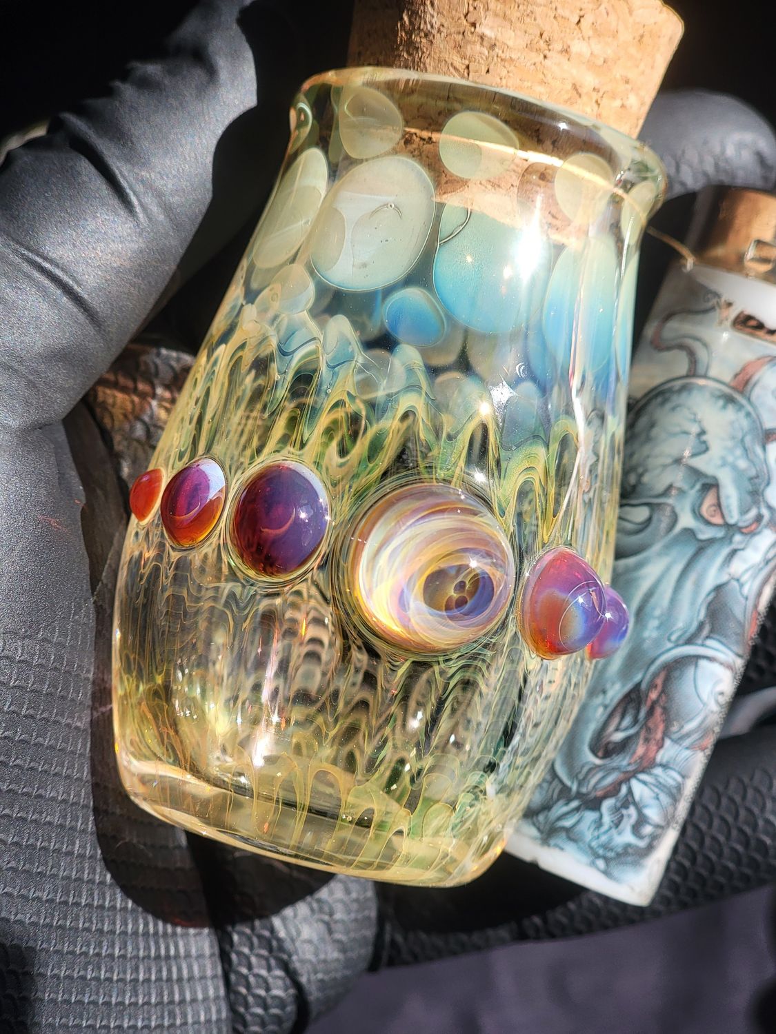 Heady Jar Handmade Collectible Glass Art Tobacco Pipe