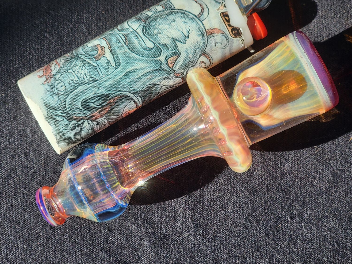 Heady 3.61&quot; Chillum Handmade  Collectible Glass Art Tobacco Pipe