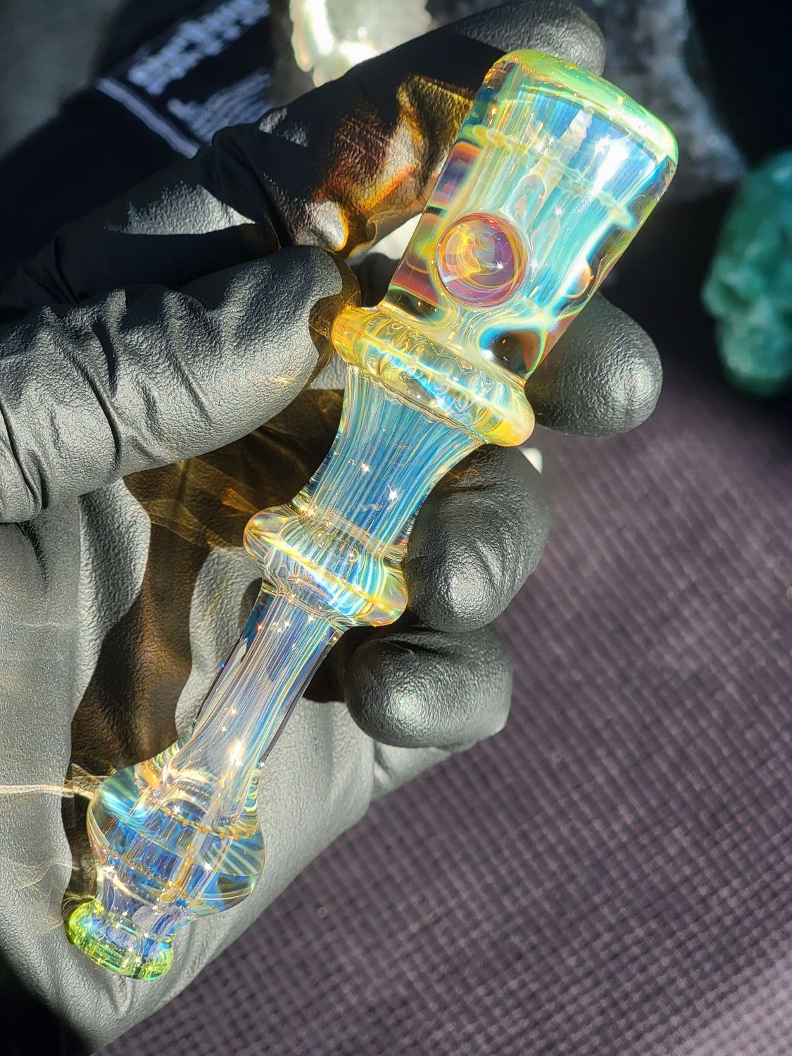 Heady 4.88" Chillum Handmade  Collectible Glass Art Tobacco Pipe