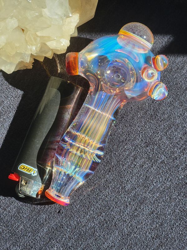 Handmade 4.98" Collectible Glass Art Tobacco Pipe