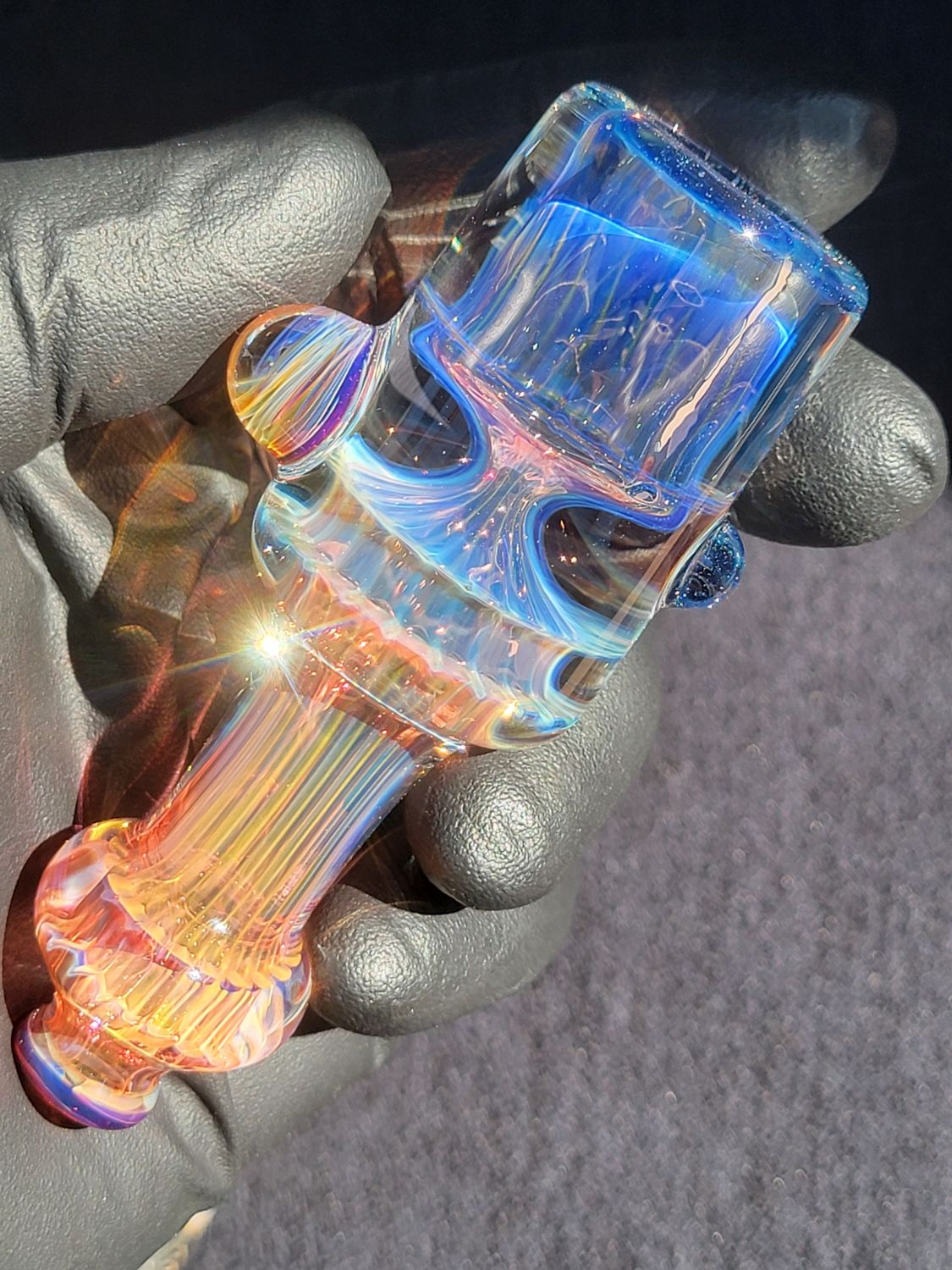 Heady Chillum 3.80" Handmade  Collectible Glass Art Tobacco Pipe