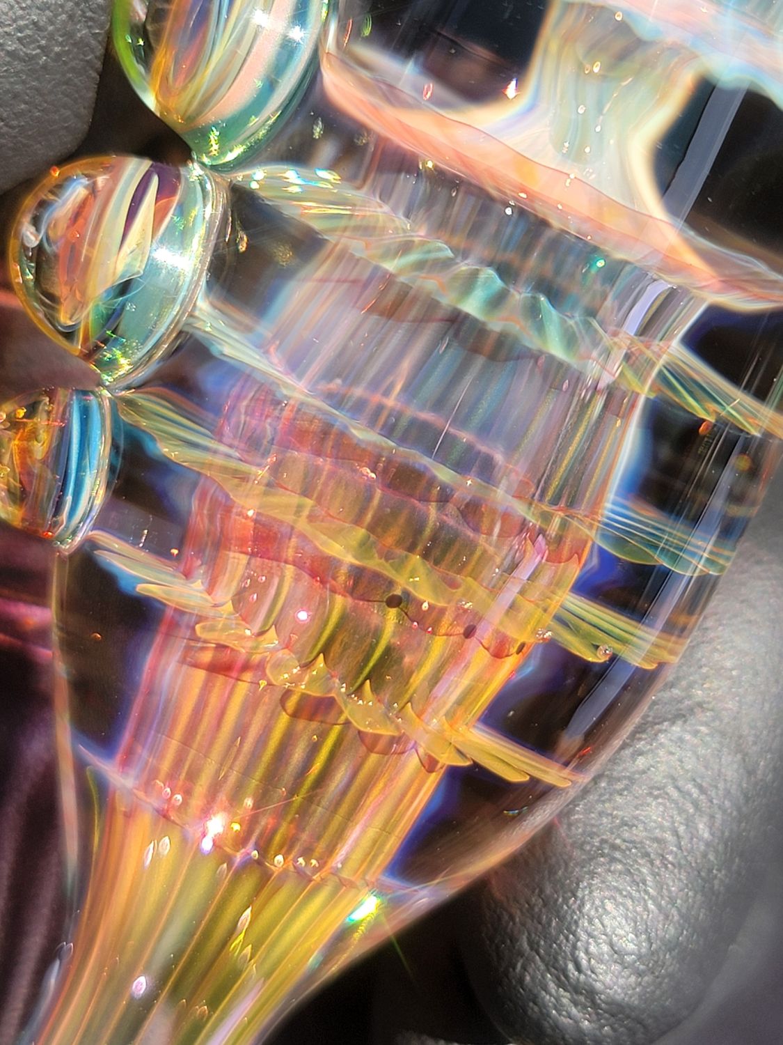 Heady Chillum 3.57" Handmade  Collectible Glass Art Tobacco Pipe