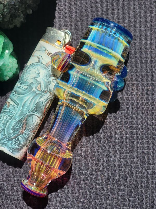 Heady Chillum 4.20" Handmade  Collectible Glass Art Tobacco Pipe