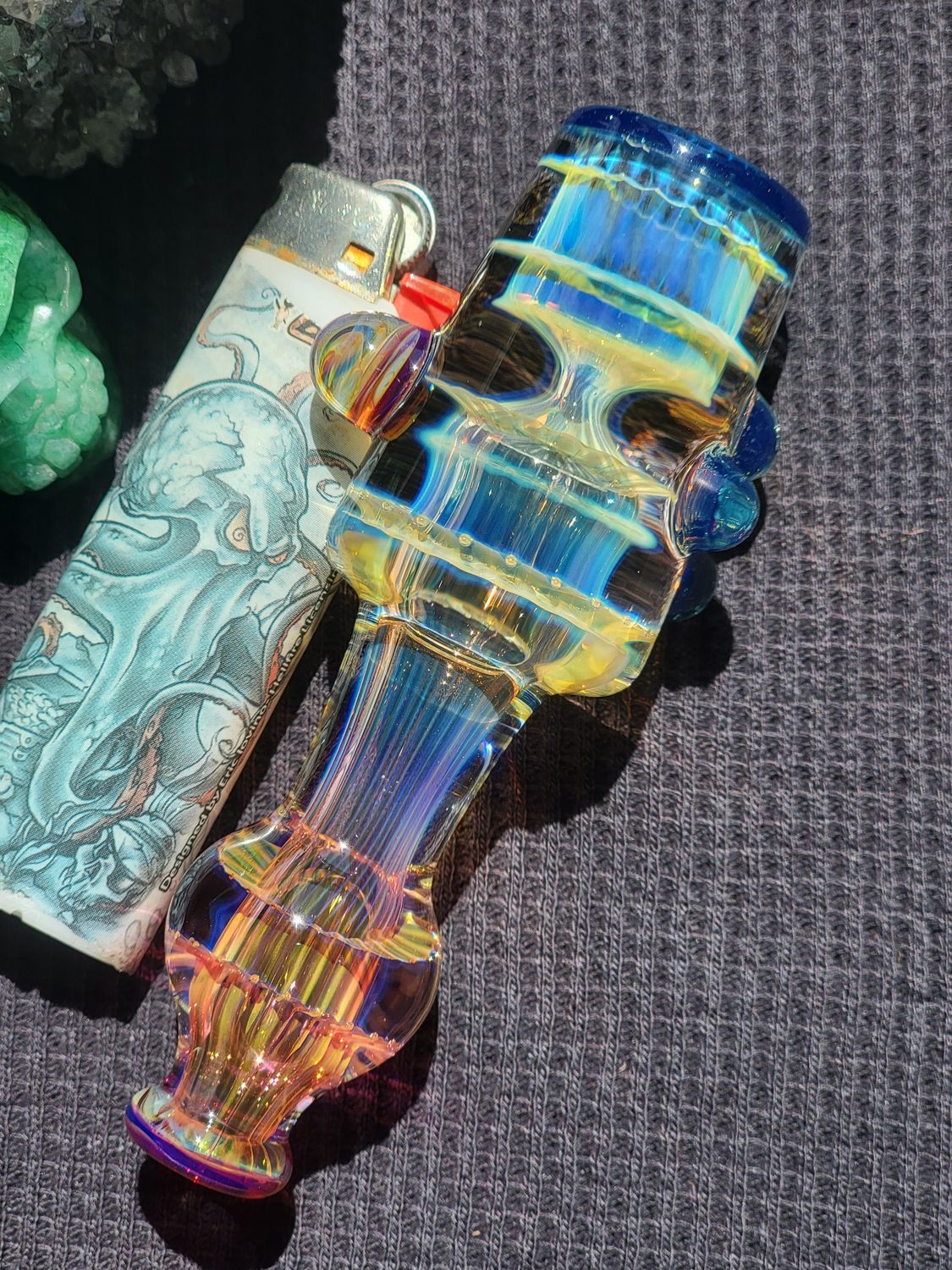 Heady Chillum 4.20" Handmade  Collectible Glass Art Tobacco Pipe