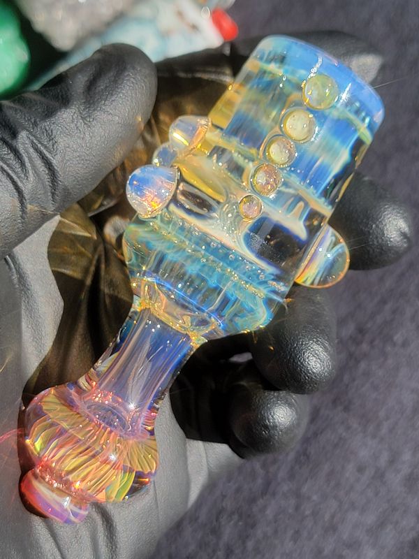Heady Chillum 3.80" Handmade  Collectible Glass Art Tobacco Pipe