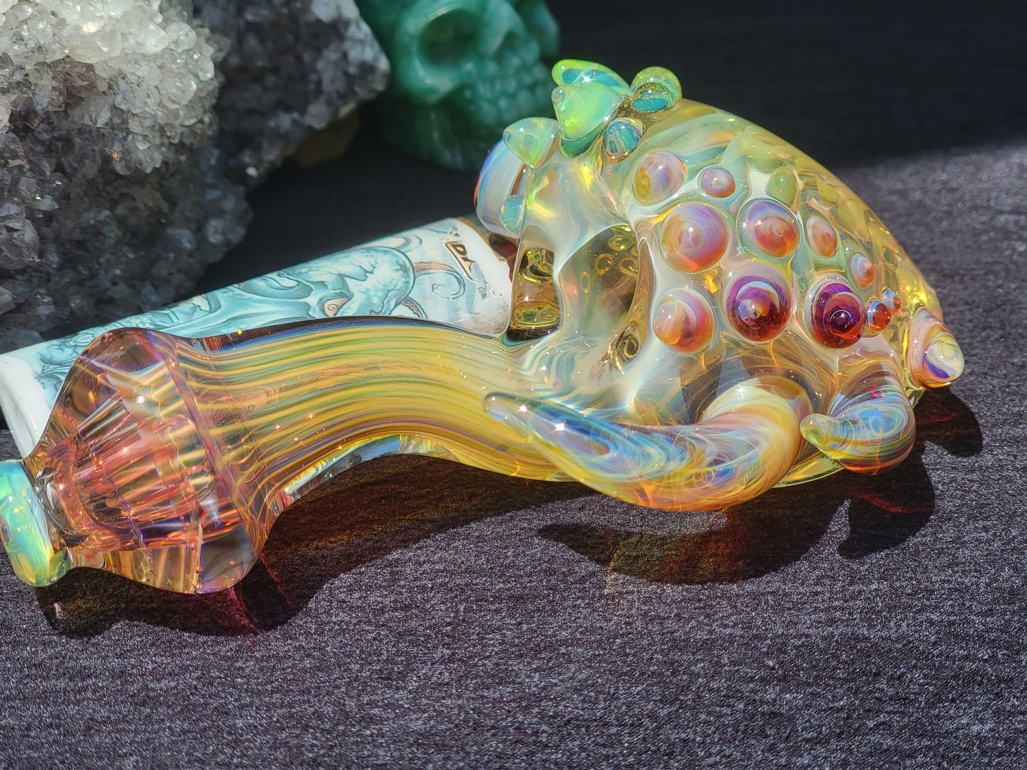 Handmade Collectible Art Glass Tobacco Pipe