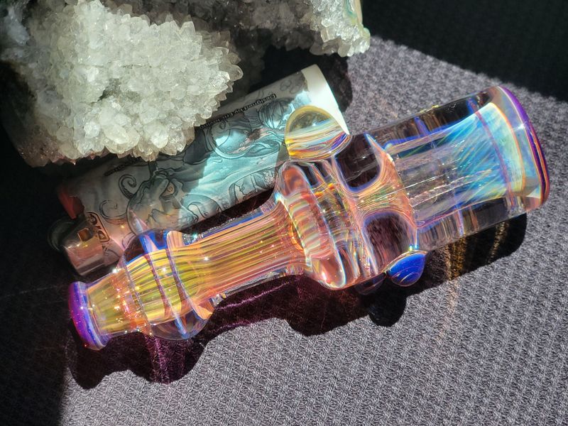 Heady Chillum 4.70" Handmade  Collectible Glass Art Tobacco Pipe