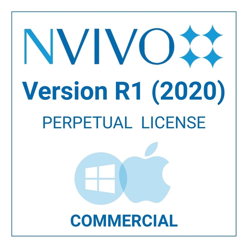 NVivo R1 (2020) - Perpetual - Windows &amp; Mac (Commercial)