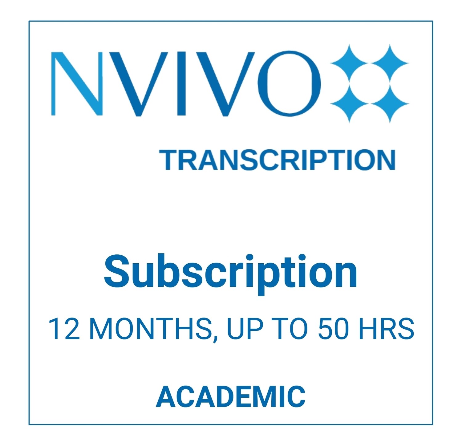 NVivo Transcription - Subscription (Academic)