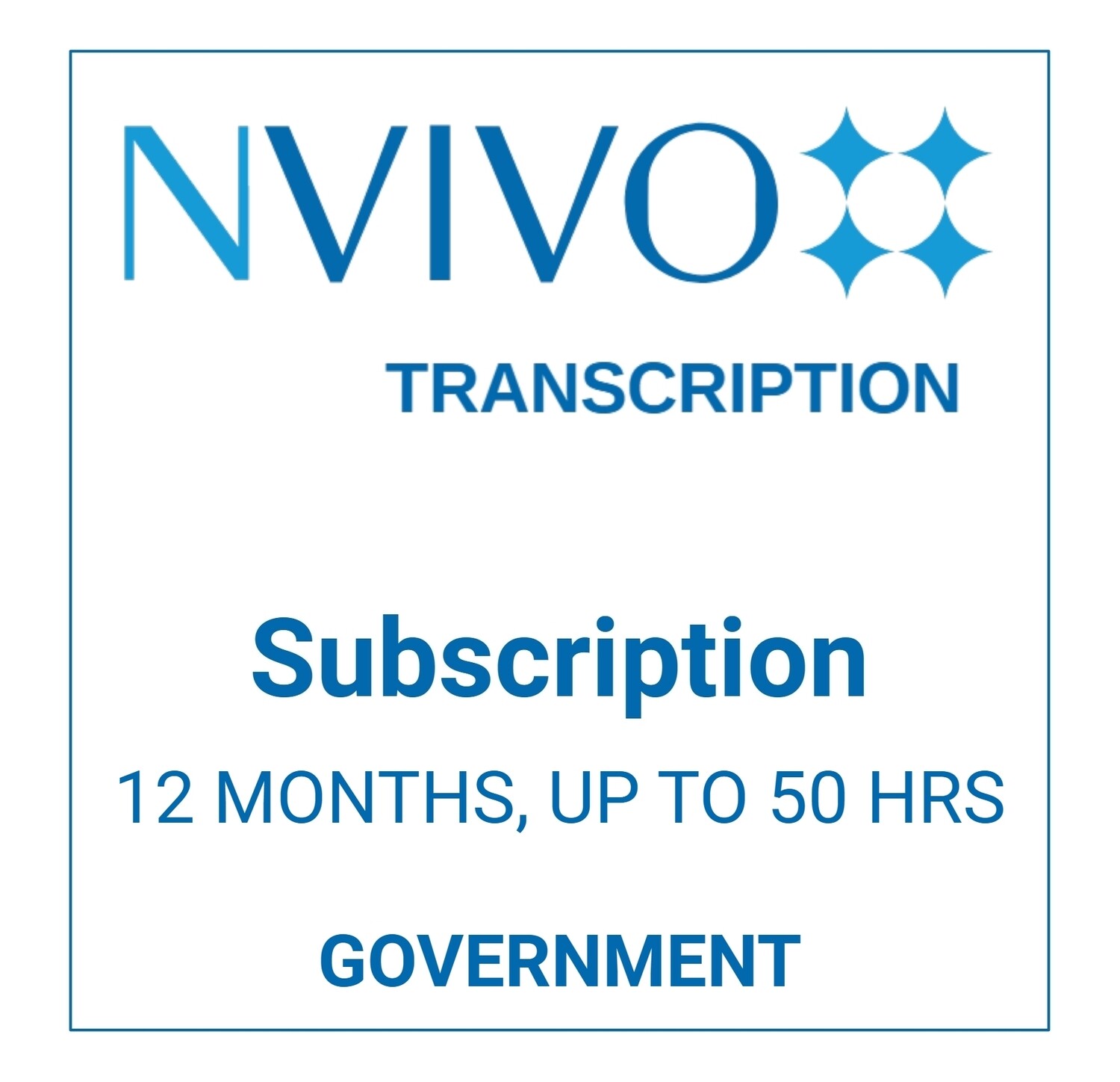 NVivo Transcription - Subscription (Government)