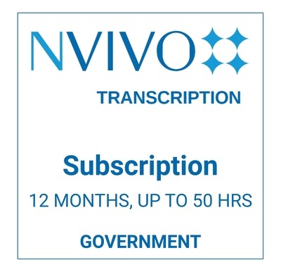 NVivo Transcription - Subscription (Government)