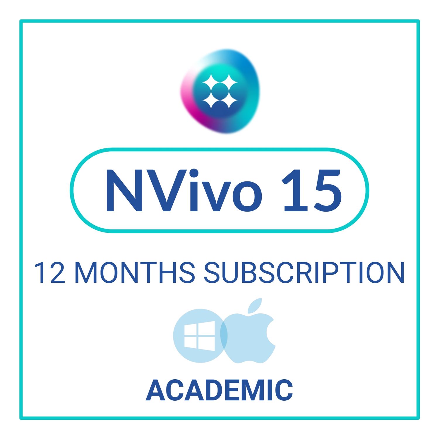 NVivo 15 - 12 Months Subscription - Windows &amp; Mac (Academic)