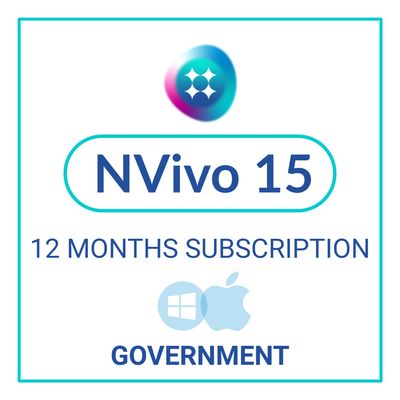 NVivo 15 - 12 Months Subscription - Windows &amp; Mac (Government)