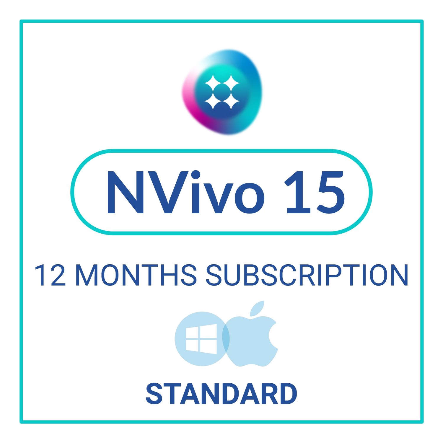 NVivo 15 - 12 Months Subscription - Windows &amp; Mac (Standard)