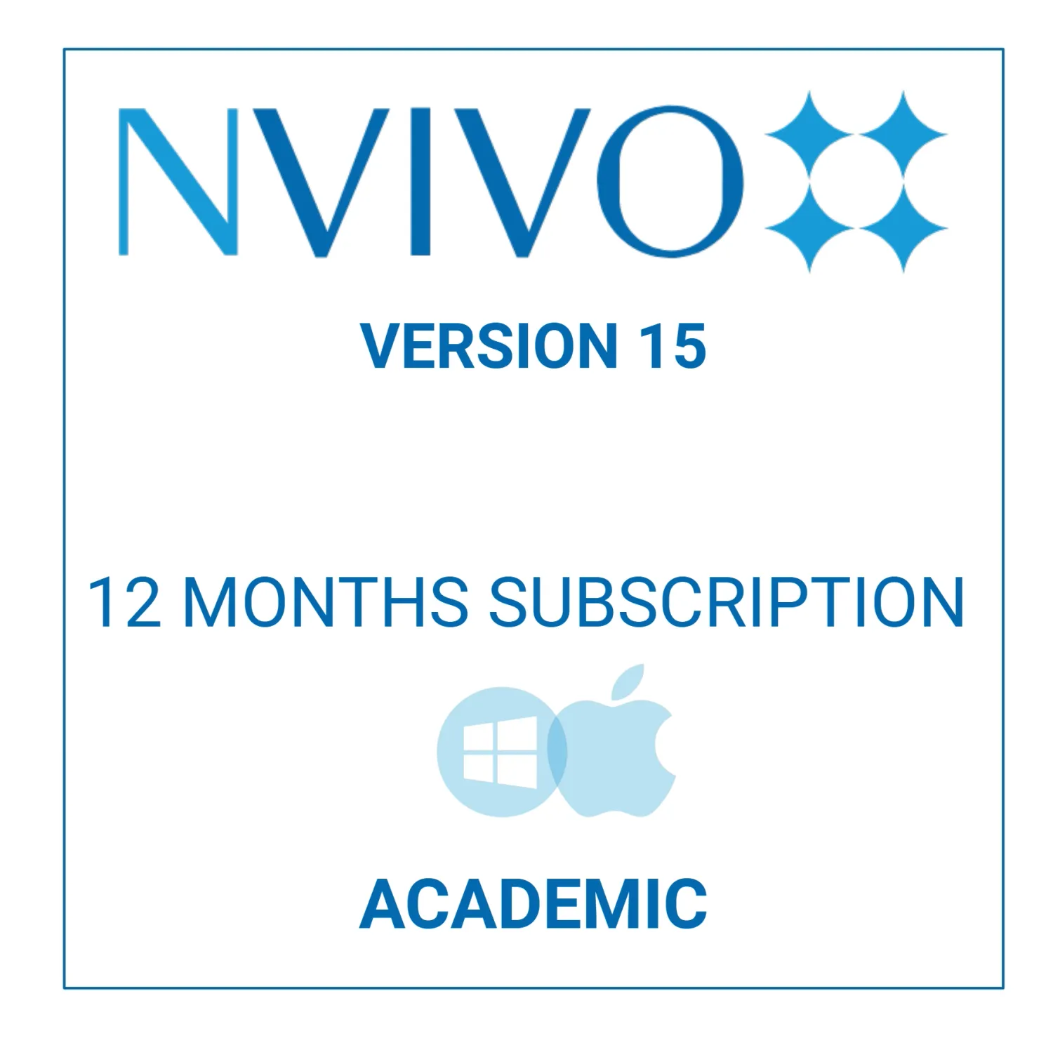 NVivo 15 - 12 Months Subscription - Windows &amp; Mac (Academic)