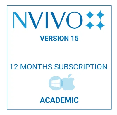 NVivo 15 - 12 Months Subscription - Windows &amp; Mac (Academic)