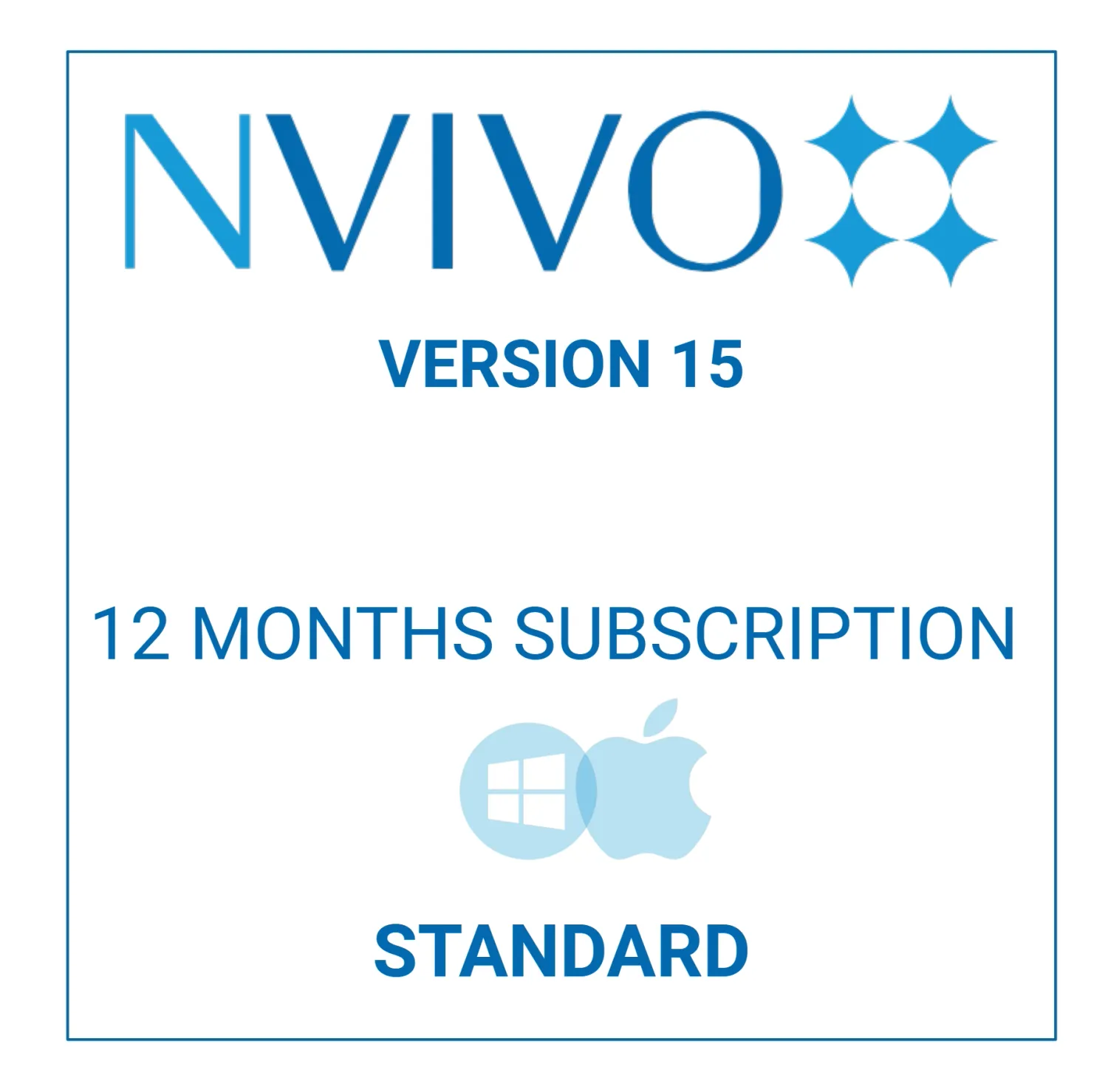 NVivo 15 - 12 Months Subscription - Windows &amp; Mac (Standard)