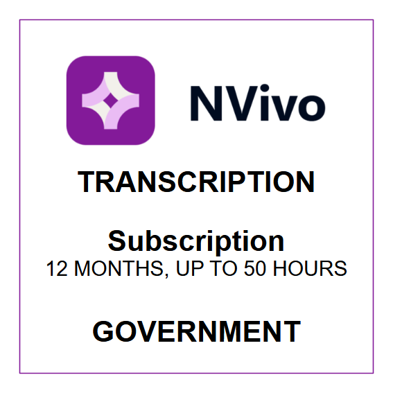 NVivo Transcription - Subscription (Government)