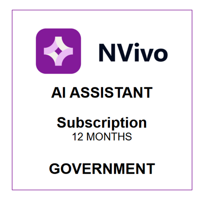 NVivo AI Assistant - 12 Months Subscription (Government)