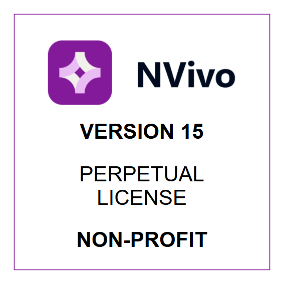 NVivo 15 - Perpetual - Windows &amp; Mac (Non-Profit)