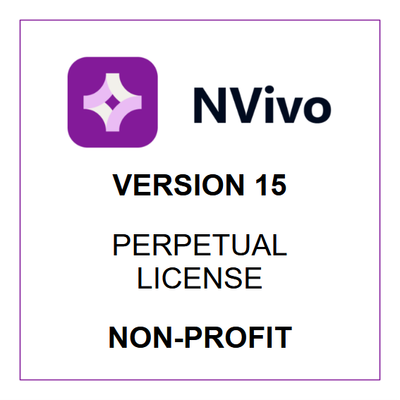 NVivo 15 - Perpetual - Windows &amp; Mac (Non-Profit)