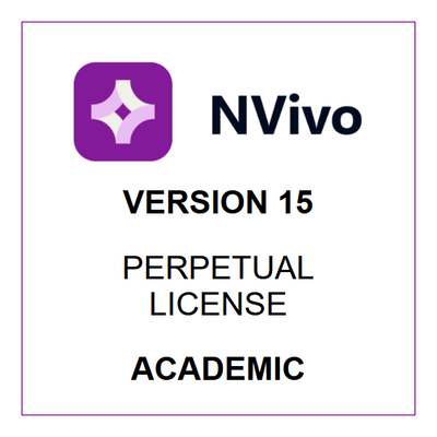 NVivo 15 - Perpetual - Windows &amp; Mac (Academic)