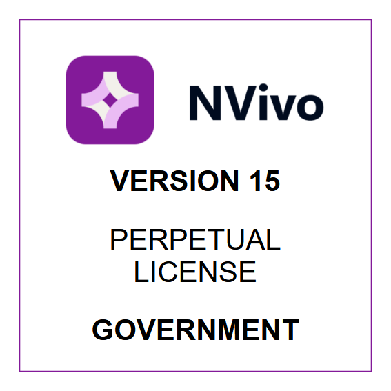 NVivo 15 - Perpetual - Windows &amp; Mac (Government)