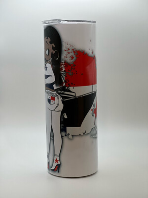 Panamanian Girl Flag 20oz Skinny Tumbler.